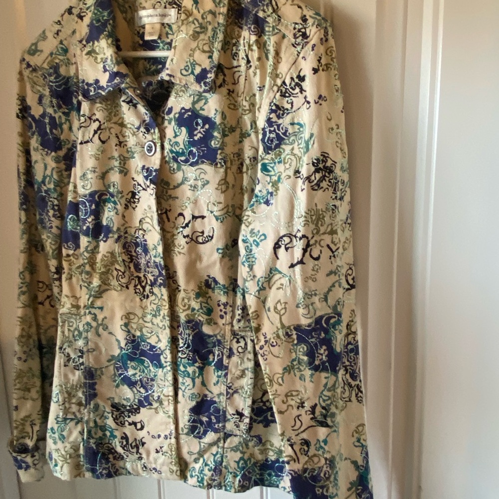 Christopher And Banks Patterned Spring Jacket But… - image 4